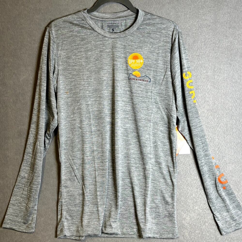 Surf & Swim Swim Fish Pool Cruise Shirt Men's UPF 50 Gray S